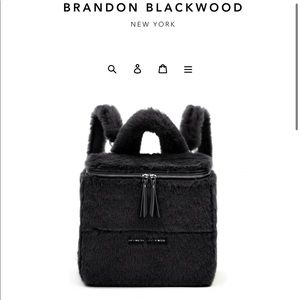 Brandon Blackwood Portmore Faux Mink Backpack NWT